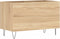 vidaXL - Platenkast - 74,5x38x48 - cm - bewerkt - hout - sonoma - eikenkleurig