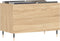 vidaXL - Platenkast - 74,5x38x48 - cm - bewerkt - hout - sonoma - eikenkleurig