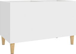 vidaXL - Platenkast - 74,5x38x48 - cm - bewerkt - hout - wit