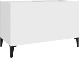 vidaXL - Platenkast - 74,5x38x48 - cm - bewerkt - hout - wit