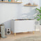 vidaXL - Platenkast - 74,5x38x48 - cm - bewerkt - hout - wit