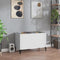 vidaXL - Platenkast - 74,5x38x48 - cm - bewerkt - hout - wit