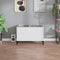 vidaXL - Platenkast - 74,5x38x48 - cm - bewerkt - hout - wit