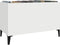 vidaXL - Platenkast - 74,5x38x48 - cm - bewerkt - hout - wit
