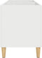 vidaXL - Platenkast - 74,5x38x48 - cm - bewerkt - hout - wit