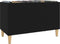 vidaXL - Platenkast - 74,5x38x48 - cm - bewerkt - hout - zwart