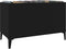 vidaXL - Platenkast - 74,5x38x48 - cm - bewerkt - hout - zwart
