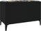 vidaXL - Platenkast - 74,5x38x48 - cm - bewerkt - hout - zwart