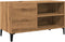 vidaXL - Platenkast - 84,5x38x48 - cm - bewerkt - hout - artisanaal - eikenkleur
