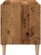 vidaXL - Platenkast - 84,5x38x48 - cm - bewerkt - hout - artisanaal - eikenkleur