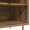 vidaXL - Platenkast - 84,5x38x48 - cm - bewerkt - hout - artisanaal - eikenkleur