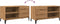 vidaXL - Platenkast - 84,5x38x48 - cm - bewerkt - hout - artisanaal - eikenkleur