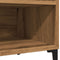 vidaXL - Platenkast - 84,5x38x48 - cm - bewerkt - hout - artisanaal - eikenkleur