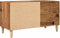 vidaXL - Platenkast - 84,5x38x48 - cm - bewerkt - hout - artisanaal - eikenkleur