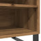 vidaXL - Platenkast - 84,5x38x48 - cm - bewerkt - hout - artisanaal - eikenkleur