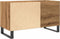vidaXL - Platenkast - 84,5x38x48 - cm - bewerkt - hout - artisanaal - eikenkleur