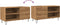 vidaXL - Platenkast - 84,5x38x48 - cm - bewerkt - hout - artisanaal - eikenkleur