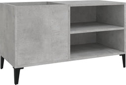 vidaXL - Platenkast - 84,5x38x48 - cm - bewerkt - hout - betongrijs