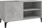 vidaXL - Platenkast - 84,5x38x48 - cm - bewerkt - hout - betongrijs