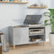 vidaXL - Platenkast - 84,5x38x48 - cm - bewerkt - hout - betongrijs