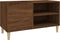 vidaXL - Platenkast - 84,5x38x48 - cm - bewerkt - hout - bruin - eikenkleur