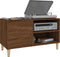 vidaXL - Platenkast - 84,5x38x48 - cm - bewerkt - hout - bruin - eikenkleur