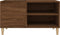 vidaXL - Platenkast - 84,5x38x48 - cm - bewerkt - hout - bruin - eikenkleur