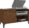 vidaXL - Platenkast - 84,5x38x48 - cm - bewerkt - hout - bruin - eikenkleur