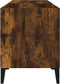vidaXL - Platenkast - 84,5x38x48 - cm - bewerkt - hout - gerookt - eikenkleurig