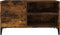 vidaXL - Platenkast - 84,5x38x48 - cm - bewerkt - hout - gerookt - eikenkleurig