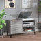 vidaXL - Platenkast - 84,5x38x48 - cm - bewerkt - hout - grijs - sonoma - eikenkleurig
