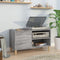 vidaXL - Platenkast - 84,5x38x48 - cm - bewerkt - hout - grijs - sonoma - eikenkleurig