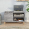 vidaXL - Platenkast - 84,5x38x48 - cm - bewerkt - hout - grijs - sonoma - eikenkleurig