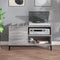 vidaXL - Platenkast - 84,5x38x48 - cm - bewerkt - hout - grijs - sonoma - eikenkleurig