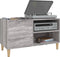 vidaXL - Platenkast - 84,5x38x48 - cm - bewerkt - hout - grijs - sonoma - eikenkleurig