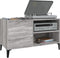 vidaXL - Platenkast - 84,5x38x48 - cm - bewerkt - hout - grijs - sonoma - eikenkleurig