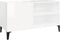 vidaXL - Platenkast - 84,5x38x48 - cm - bewerkt - hout - hoogglans - wit