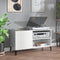 vidaXL - Platenkast - 84,5x38x48 - cm - bewerkt - hout - hoogglans - wit
