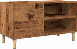 vidaXL - Platenkast - 84,5x38x48 - cm - bewerkt - hout - oud - houtkleurig