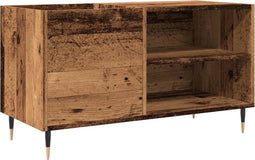 vidaXL - Platenkast - 84,5x38x48 - cm - bewerkt - hout - oud - houtkleurig