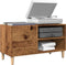 vidaXL - Platenkast - 84,5x38x48 - cm - bewerkt - hout - oud - houtkleurig