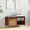 vidaXL - Platenkast - 84,5x38x48 - cm - bewerkt - hout - oud - houtkleurig