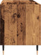 vidaXL - Platenkast - 84,5x38x48 - cm - bewerkt - hout - oud - houtkleurig