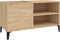 vidaXL - Platenkast - 84,5x38x48 - cm - bewerkt - hout - sonoma - eikenkleurig