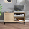 vidaXL - Platenkast - 84,5x38x48 - cm - bewerkt - hout - sonoma - eikenkleurig