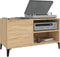 vidaXL - Platenkast - 84,5x38x48 - cm - bewerkt - hout - sonoma - eikenkleurig