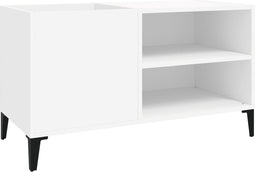 vidaXL - Platenkast - 84,5x38x48 - cm - bewerkt - hout - wit