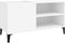 vidaXL - Platenkast - 84,5x38x48 - cm - bewerkt - hout - wit