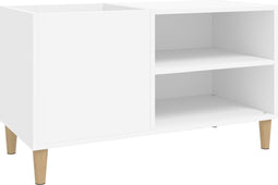 vidaXL - Platenkast - 84,5x38x48 - cm - bewerkt - hout - wit