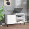 vidaXL - Platenkast - 84,5x38x48 - cm - bewerkt - hout - wit